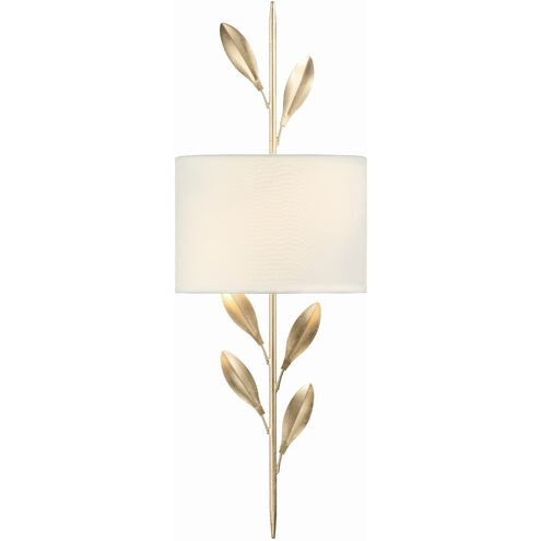 Broche 2 Light 8.5 inch Antique Gold Sconce Wall Light