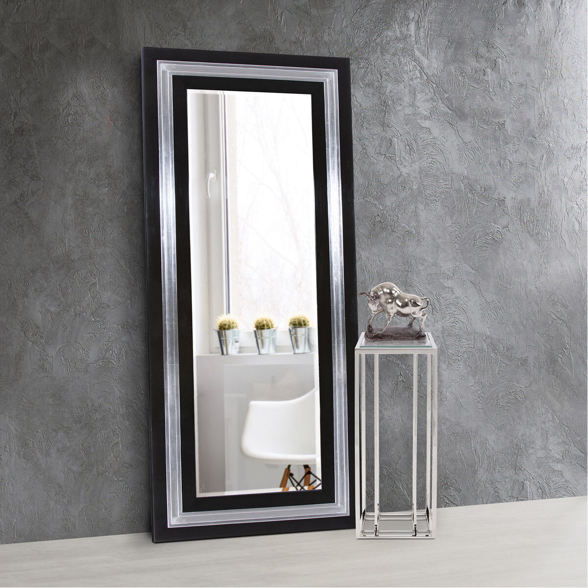 Echo 36 X 14 inch Polished Stainless Steel Pedestal Table