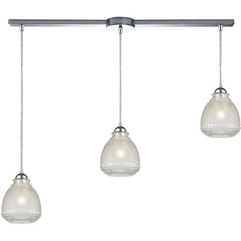 Victoriana 3 Light 38 inch Polished Chrome Mini Pendant Ceiling Light