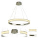 Fusion LED 24 inch Chrome Dining Chandelier Ceiling Light
