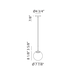 Boble LED 7.88 inch Aged Gold Brass Pendant Ceiling Light in Aged Gold Brass and Clear