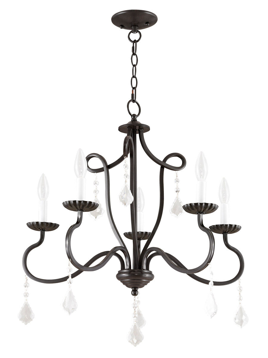 Callisto 5 Light 24 inch English Bronze Chandelier Ceiling Light