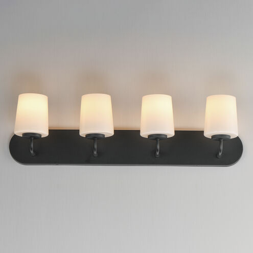 Durham 4 Light 30 inch Black Bath Vanity Wall Light