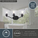 Bellwood 3 Light 21.75 inch Matte Black Bathroom Light Wall Light