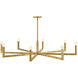 Ezra 8 Light 50 inch Heritage Brass Chandelier Ceiling Light