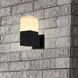 Modern 9 inch Matte Black Outdoor Wall Sconce