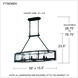 Fortress 6 Light 39 inch Earth Black Island Light Ceiling Light