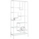 Shaler White and Clear Bookcase