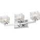 Rubicon 3 Light 22 inch Chrome Vanity Wall Light in G9