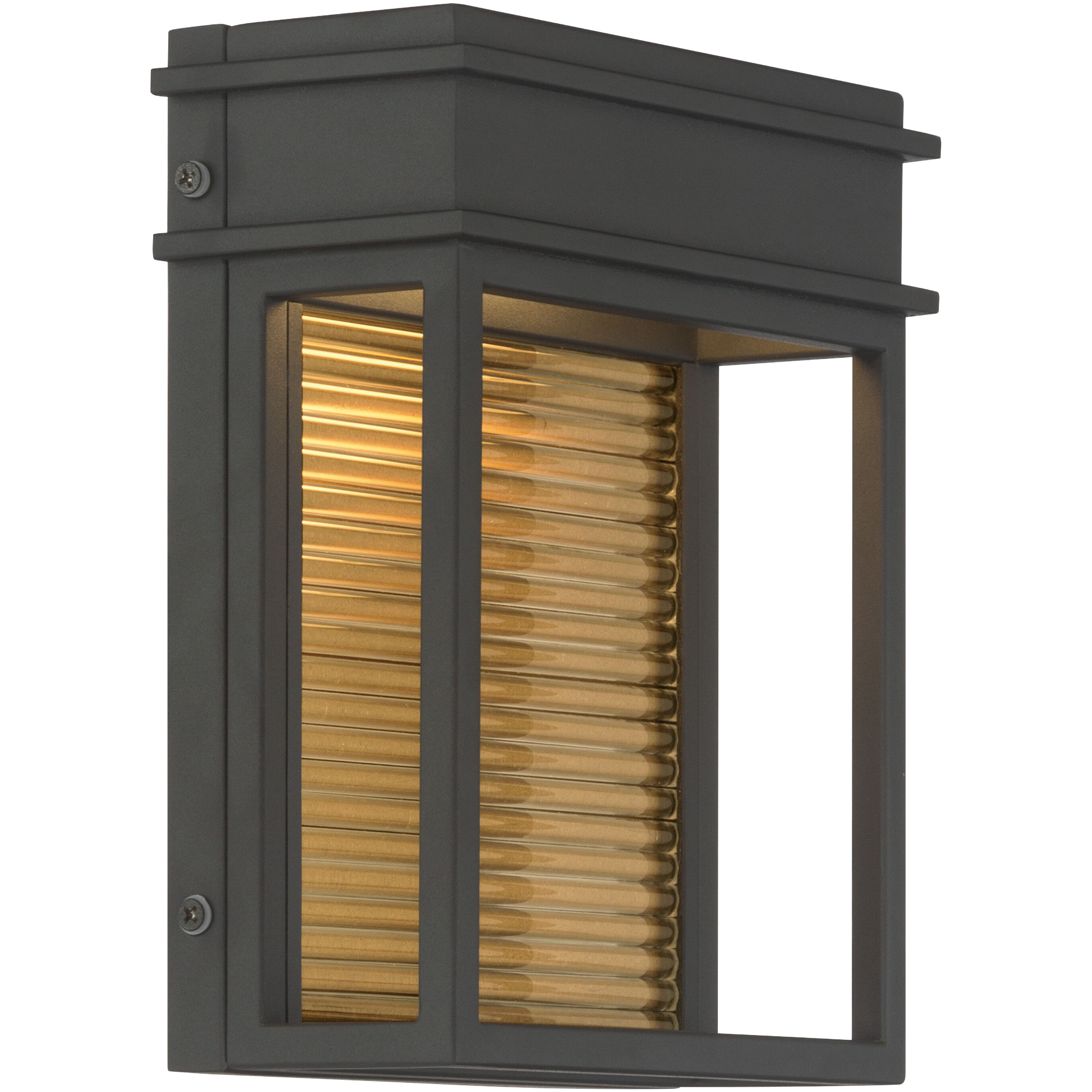 Clyne LED 9 inch Sand Coal Black and Legacy Brass Outdoor Wall Sconce