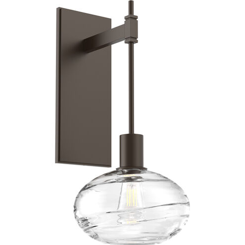 Coppa 1 Light 8 inch Flat Bronze Indoor Sconce Wall Light in Coppa Clear, Tempo
