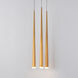 Cascade LED 12 inch Aged Brass Multi-Light Pendant Ceiling Light in 3, Round, 28in.