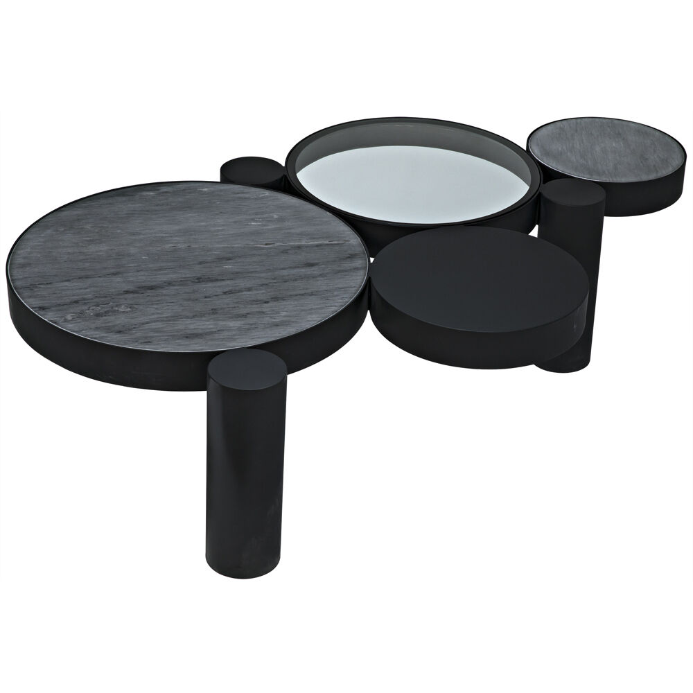 Trypo 68 X 42 inch Matte Black Coffee Table