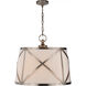 Chapman & Myers Grosvenor 3 Light 24 inch Antique Nickel Hanging Shade Ceiling Light, Large