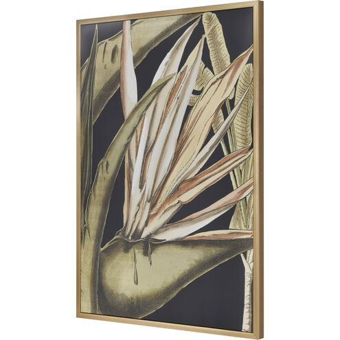 Lush Green with Black and Wood Tone Framed Wall Art, I