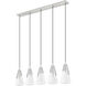 Aimie Linear Chandelier Ceiling Light in Brushed Nickel