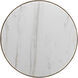 Greta 10.25 inch White Gesso/Antique Brass Drinks Table