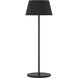 Pleat 14.75 inch 2.00 watt Black Rechargeable Table Lamp Portable Light, WAC Limited