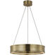 Chapman & Myers Connery LED 18 inch Antique-Burnished Brass Ring Chandelier Ceiling Light