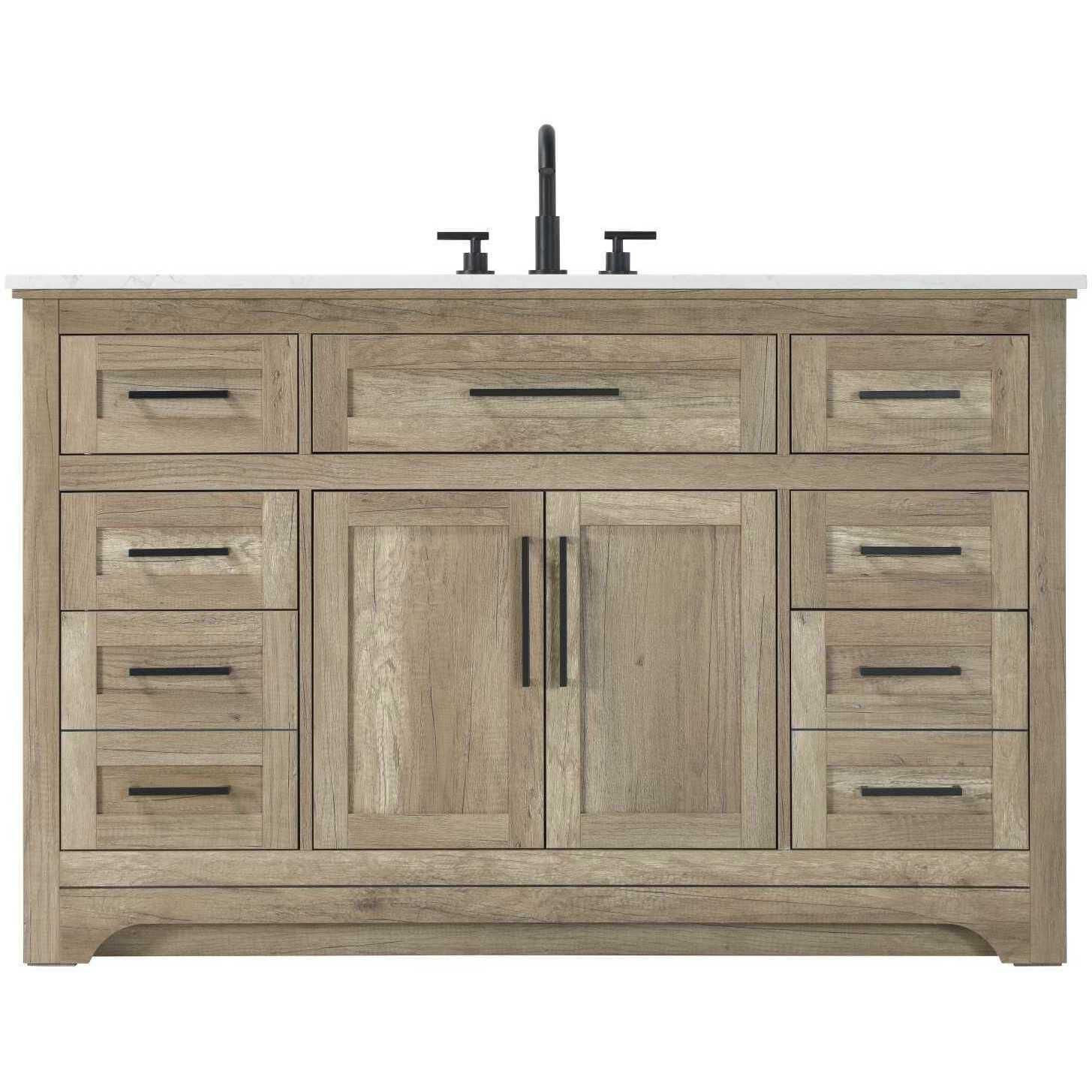 Remington 54 X 35 inch Natural Oak Bathroom Vanity Cabinet