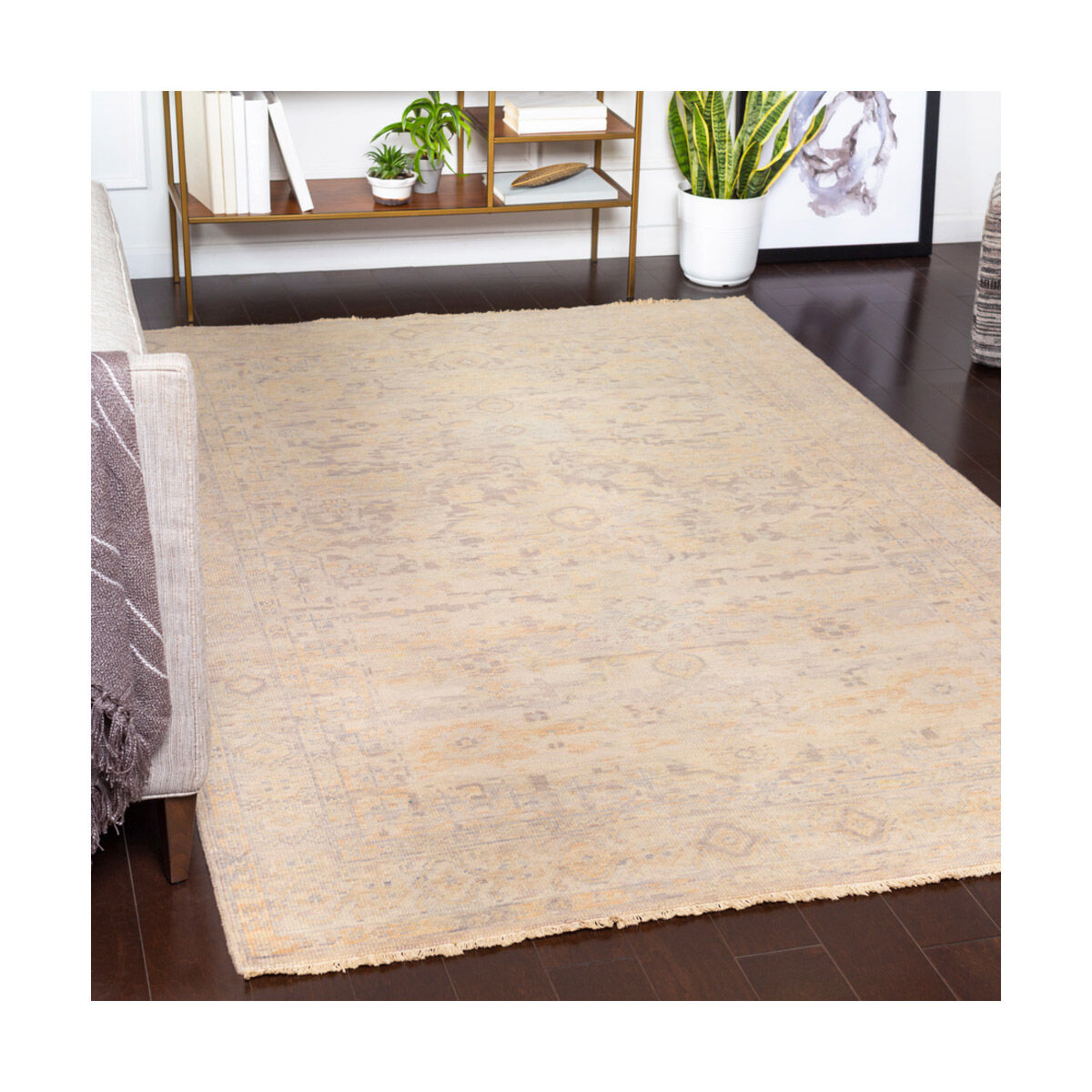 Nero 36 X 24 inch Khaki/Taupe/Wheat/Tan/Mauve Rugs, Rectangle