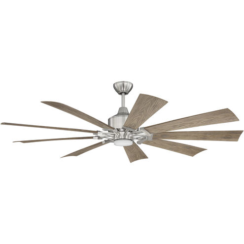 Eastwood 60 inch Brushed Polished Nickel with Driftwood Blades Indoor/Outdoor Ceiling Fan