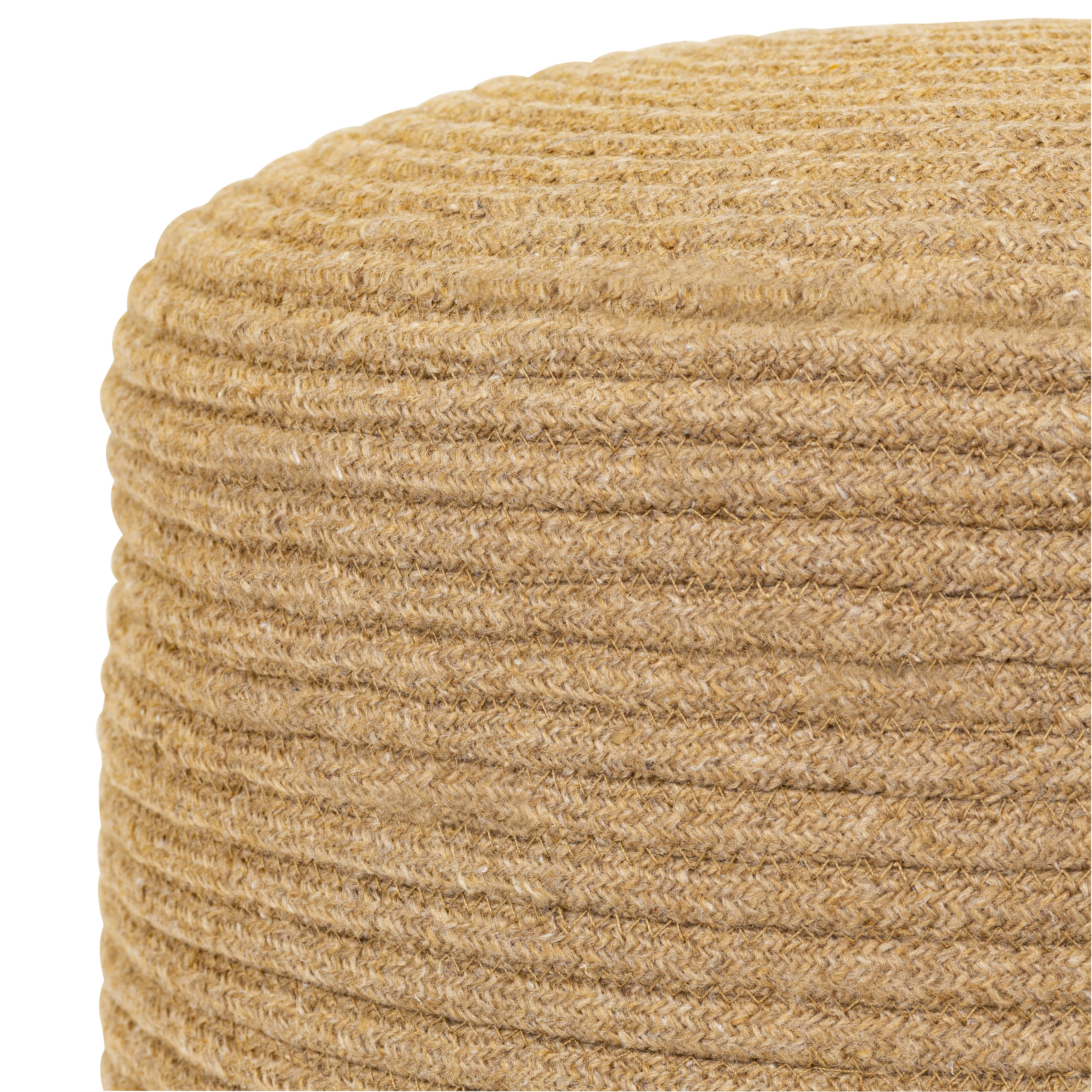 Poppy 16 inch Tan Outdoor Pouf, Cube