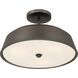 Trellwyn 3 Light 15 inch Plated Dark Bronze Semi-Flush Mount Ceiling Light