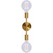 Baton 2 Light 5 inch Soft Gold Wall Sconce Wall Light