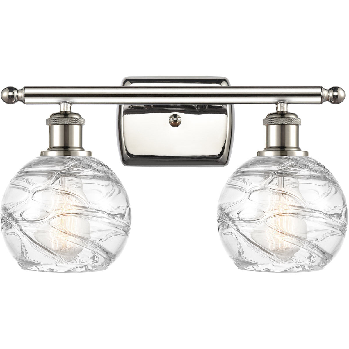 Ballston Small Deco Swirl LED 16 inch Polished Nickel Bath Vanity Light Wall Light, Ballston