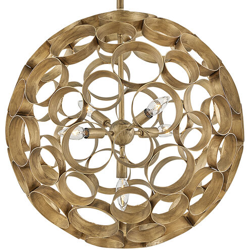 Centric LED 22 inch Burnished Gold Chandelier Ceiling Light, Orb