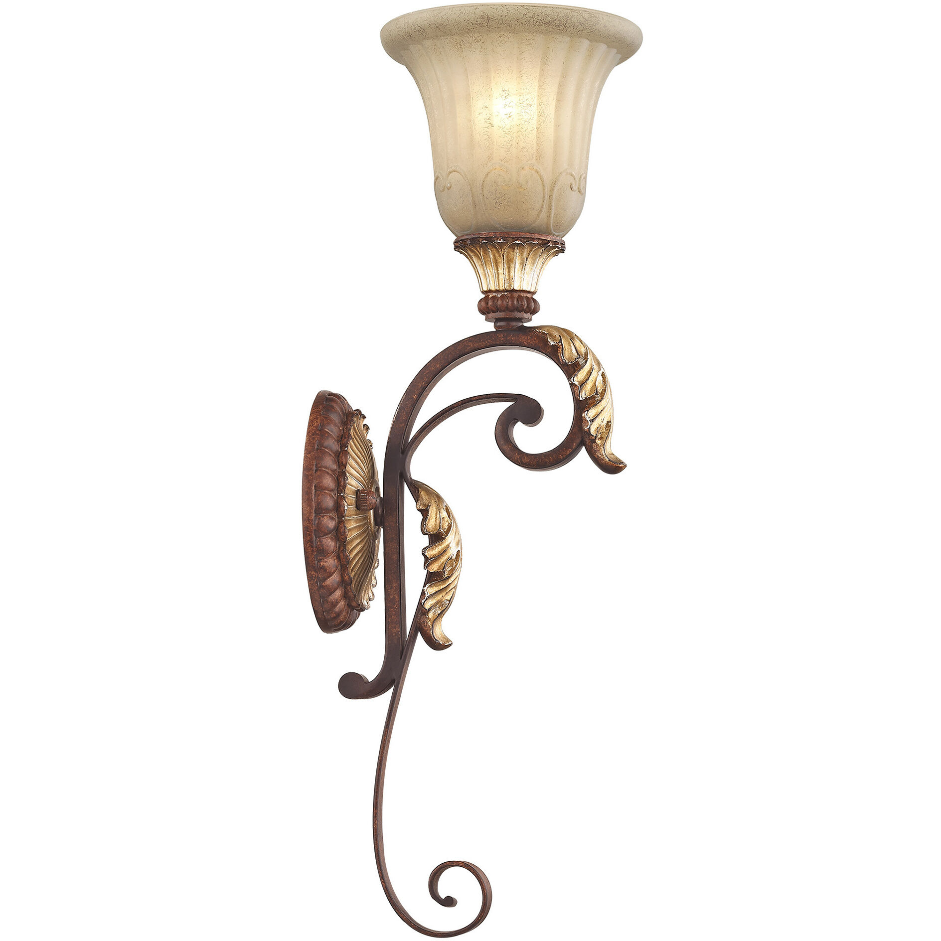 Villa Verona 1 Light 6 inch Verona Bronze with Aged Gold Leaf Accents Wall Sconce Wall Light