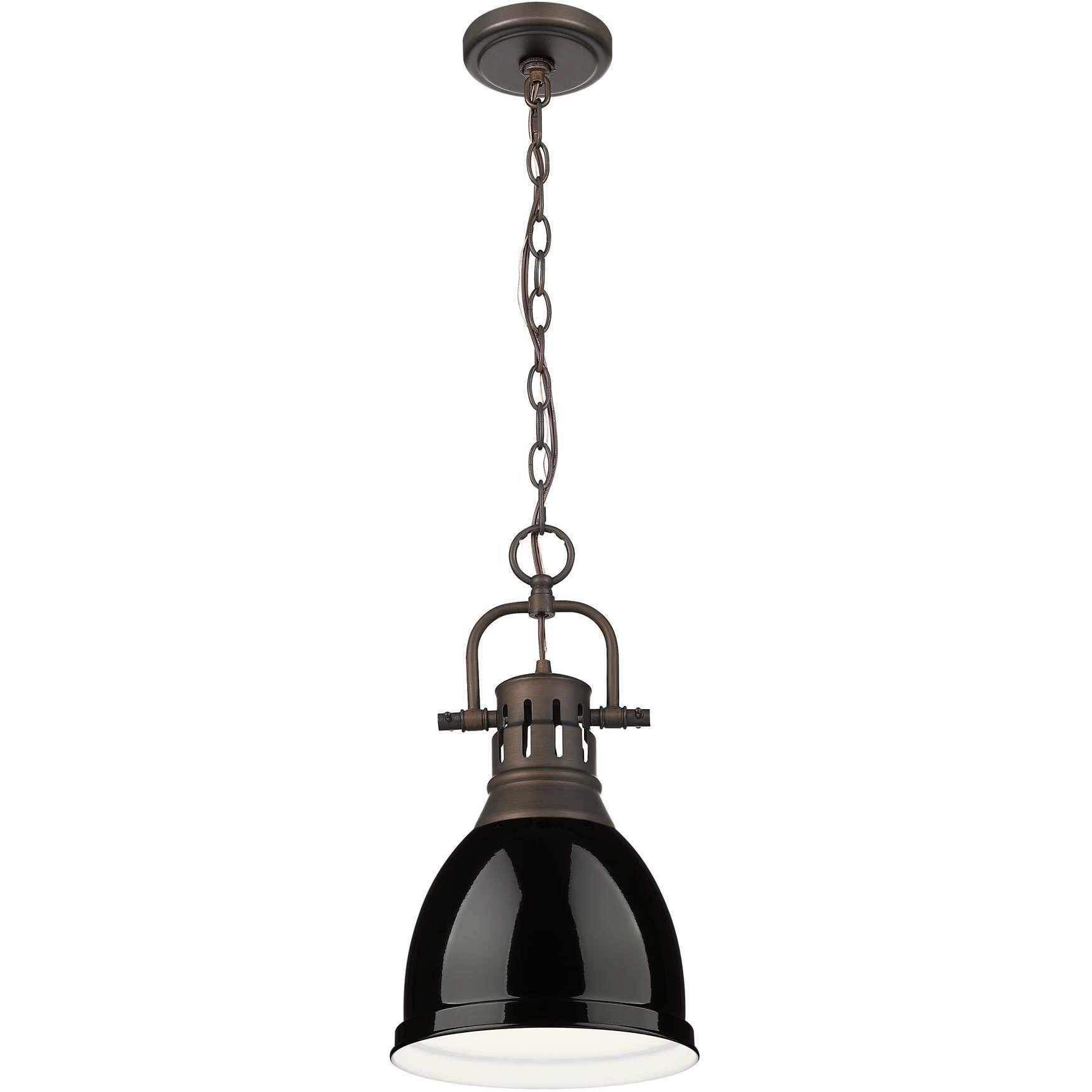 Yep Duncan 1 Light 8.88 inch Rubbed Bronze Pendant Ceiling Light in Black