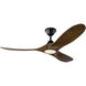 Maverick 52 inch Matte Black with Dark Walnut Blades Ceiling Fan