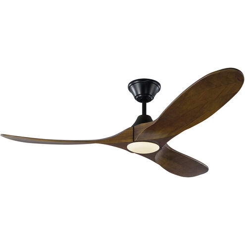 Maverick 52 inch Matte Black with Dark Walnut Blades Ceiling Fan