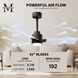 Atlas Alessandra-LK 42 inch Textured Bronze with Matte White Blades Indoor/Outdoor Ceiling Fan