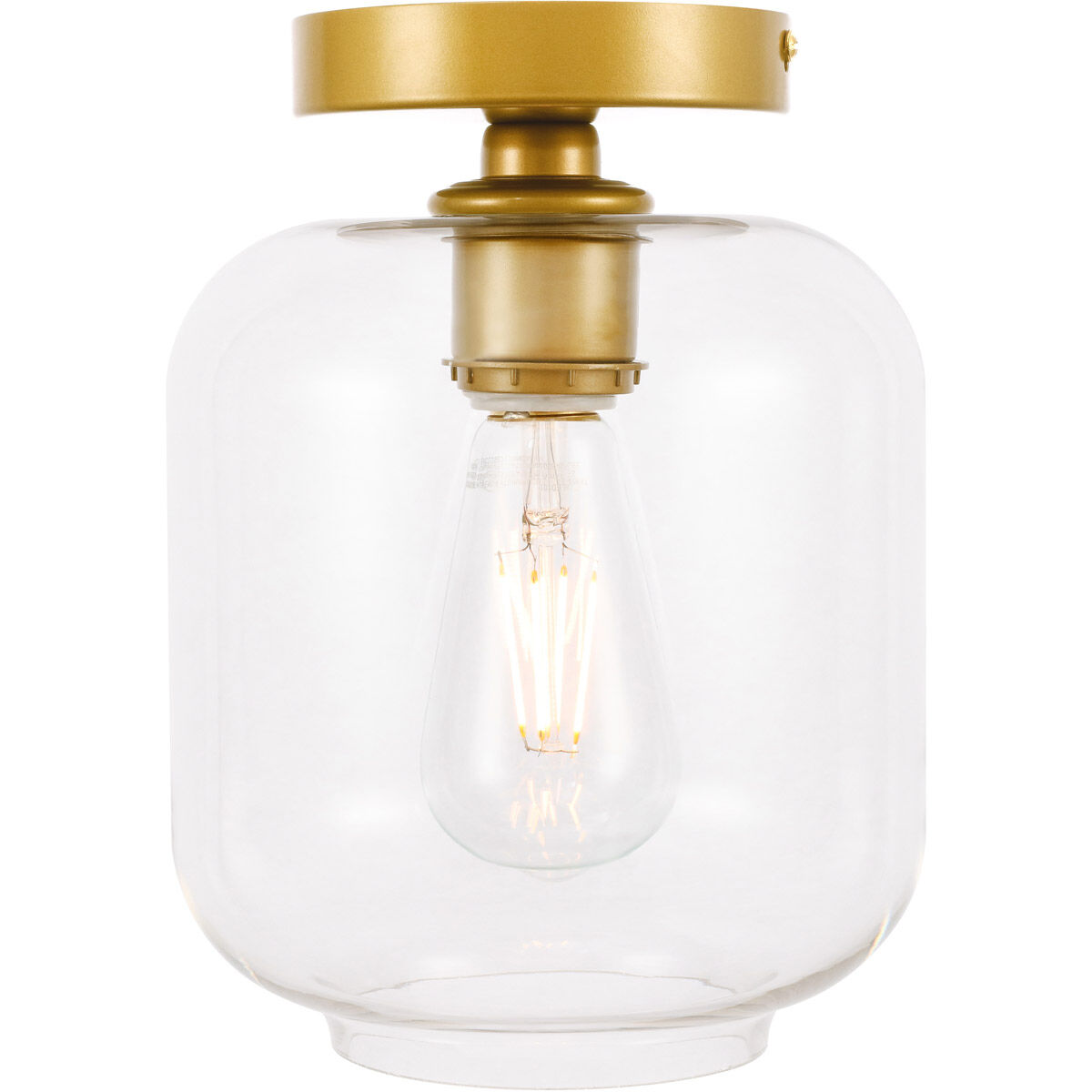 Collier 1 Light 7 inch Brass Flush Mount Ceiling Light