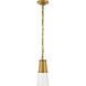Thomas O'Brien Robinson 1 Light 4.75 inch Hand-Rubbed Antique Brass Pendant Ceiling Light in Seeded Glass, Small