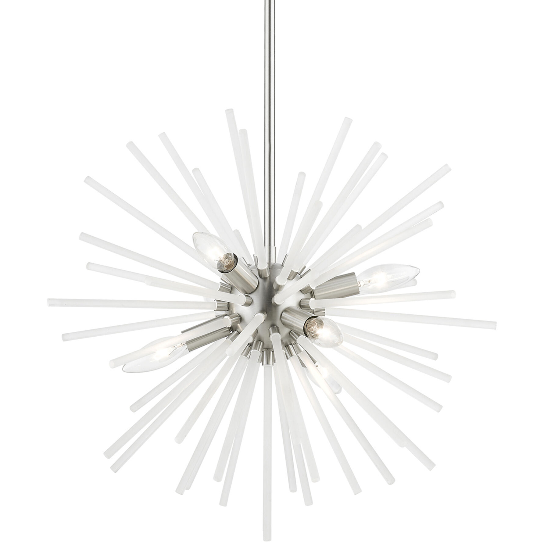 Uptown 6 Light 20 inch Brushed Nickel Pendant Chandelier Ceiling Light