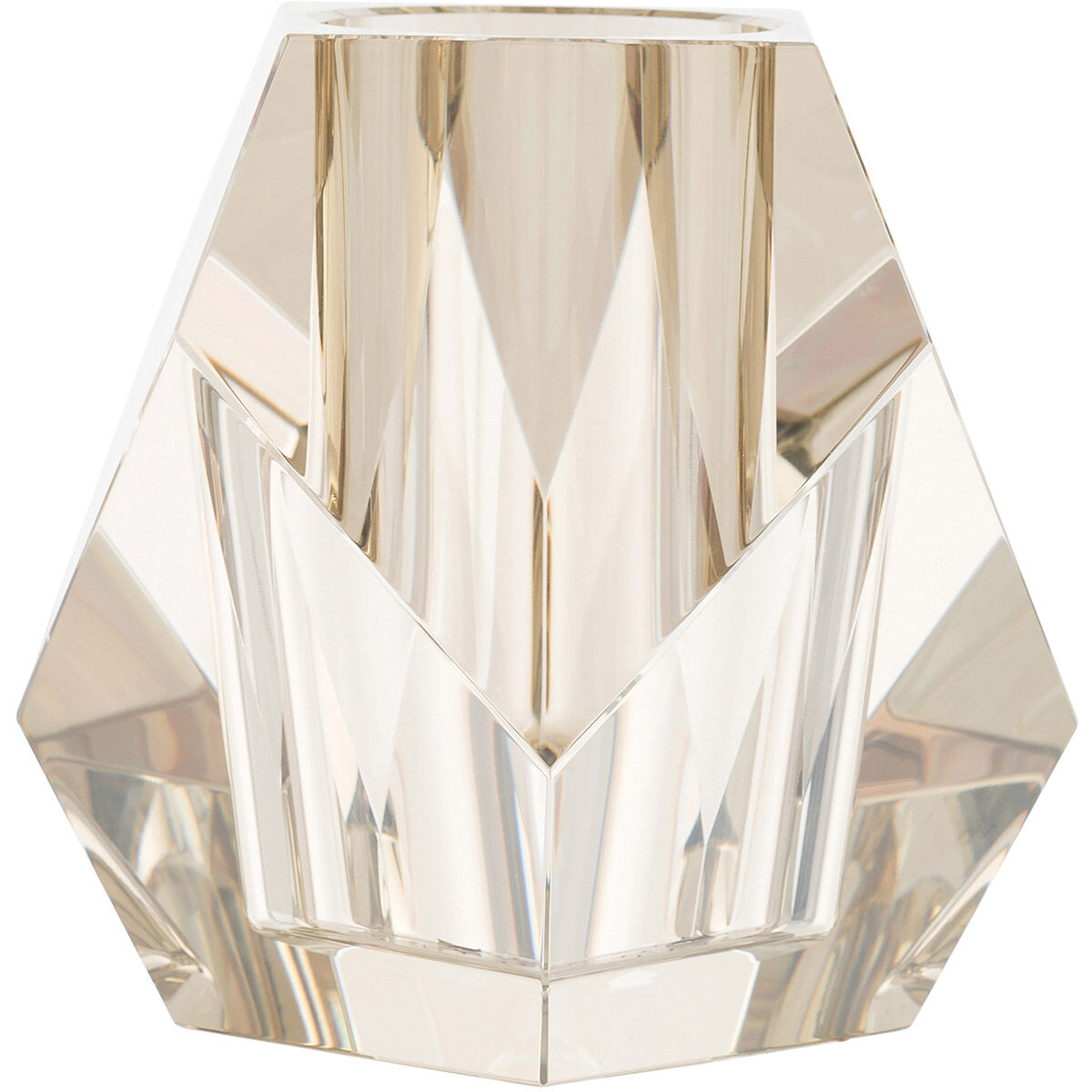 Gemma 6.5 X 6.5 inch Vase in Champagne Crystal