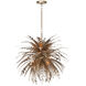 Abyssinia 12 Light 34 inch Contemporary Silver Leaf and Dark Silver Leaf Chandelier Ceiling Light
