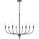 Newland 8 Light 34 inch Matte Black Chandelier Ceiling Light