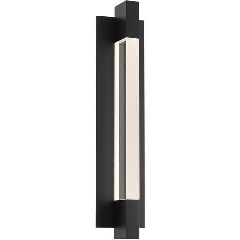 Heliograph 1 Light 24.4 inch Black Outdoor Wall Light in 4000K