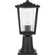 York 1 Light 15.5 inch Black Outdoor Post Light