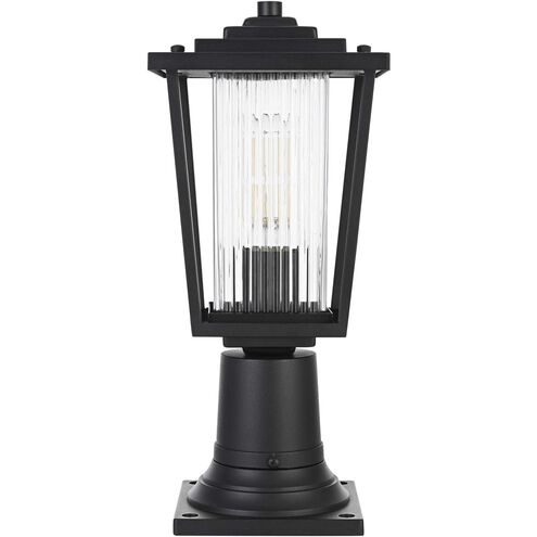 York 1 Light 15.5 inch Black Outdoor Post Light