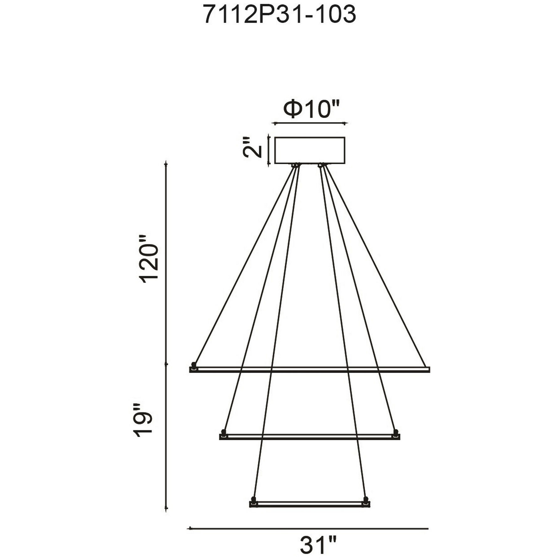 Chalice LED 31 inch White Chandelier Ceiling Light