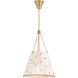 Primrose 3 Light 20.25 inch Distressed Brass Pendant Ceiling Light, Large