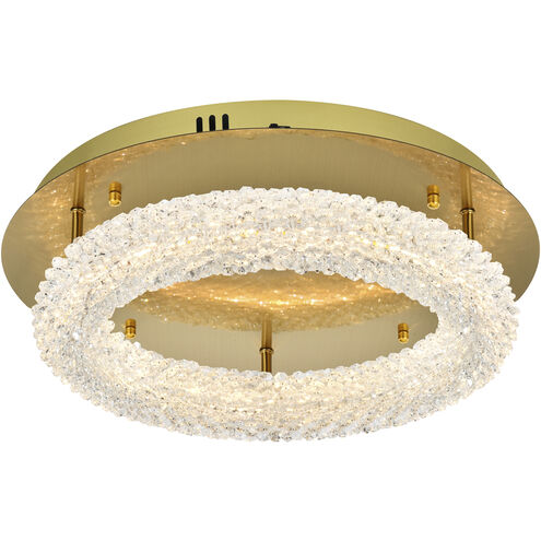 Bowen 1 Light 18 inch Satin Gold Flush Mount Ceiling Light