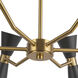 Alora Mood Blake 6 Light 32 inch Matte Black Chandelier Ceiling Light in Matte Black and Aged Gold