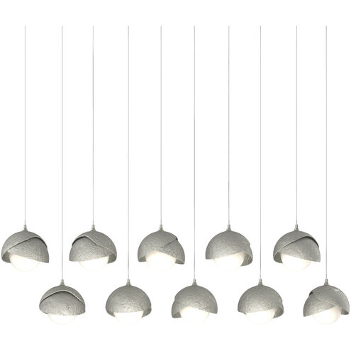 Brooklyn 10 Light 44.5 inch Sterling and Sterling Pendant Ceiling Light, Rectangular